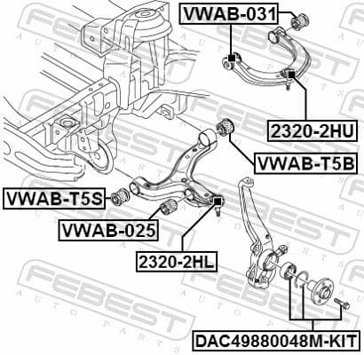Mounting, control/trailing arm VWAB-031 - image 2
