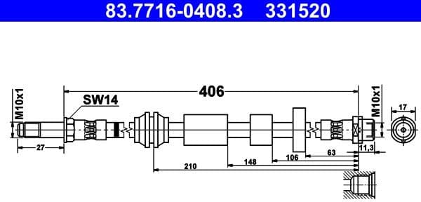 Brake Hose 83.7716-0408.3