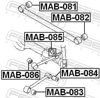 Mounting, control/trailing arm MAB-085 - image 2