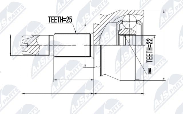 Joint Kit, drive shaft NPZ-FT-032