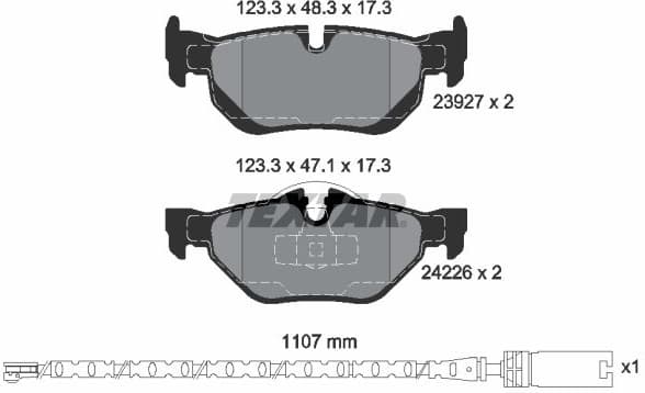 Brake Pad Set, disc brake Q+ 2392707