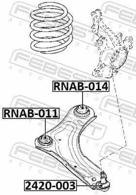 Mounting, control/trailing arm RNAB-014 - image 2