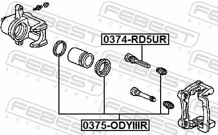 Repair Kit, brake caliper 0375-ODYIIIR - image 2