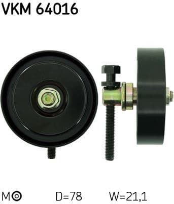 Deflection/Guide Pulley, V-ribbed belt VKM64016 - image 2