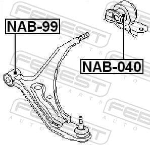 Mounting, control/trailing arm NAB-040 - image 2
