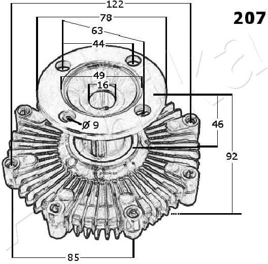 Clutch, radiator fan 36-02-207 - image 3