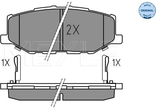 Brake Pad Set, disc brake MEYLE-ORIGINAL: True to OE. 025 215 6816