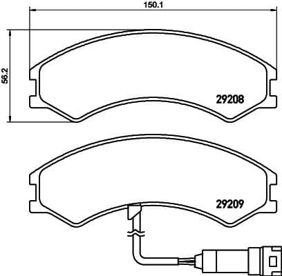 Brake Pad Set, disc brake 2920801