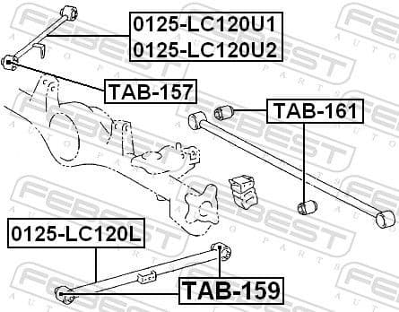 Mounting, control/trailing arm TAB-161 - image 2