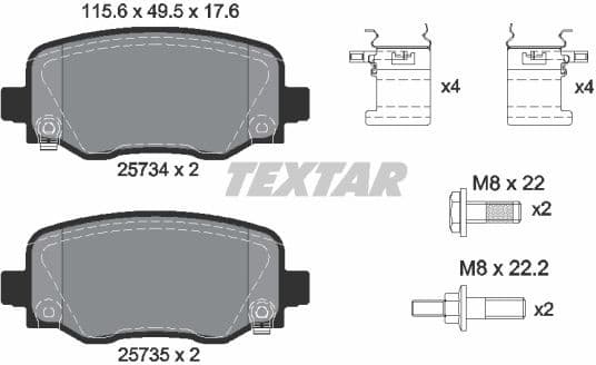 Brake Pad Set, disc brake Q+ 2573401