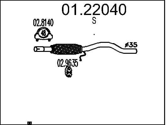 Exhaust Pipe 01.22040