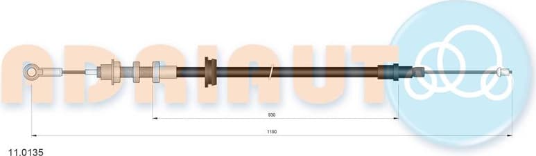 Cable Pull, clutch control 11.0135