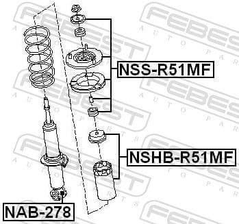 Repair Kit, suspension strut support mount NSS-R51MF - image 2