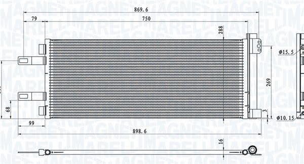 Condenser, air conditioning 350203623000