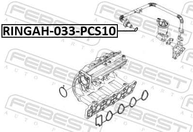 Gasket Set, EGR system RINGAH-033-PCS10 - image 2