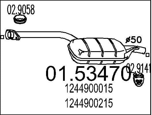 Centre Muffler 01.53470