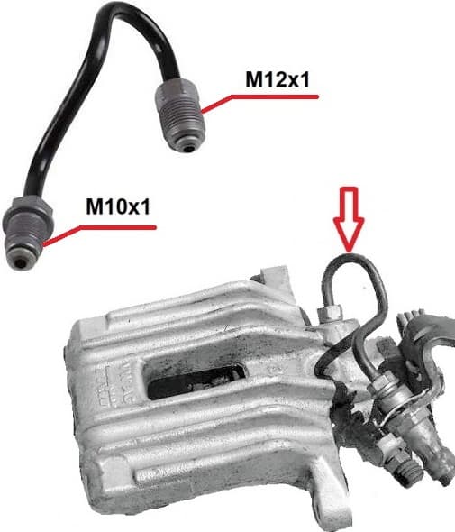 Brake pipe with end fittings S-3264