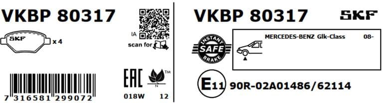 Brake Pad Set, disc brake VKBP80317