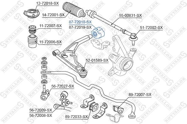 Mounting, control/trailing arm 87-72018-SX - image 2