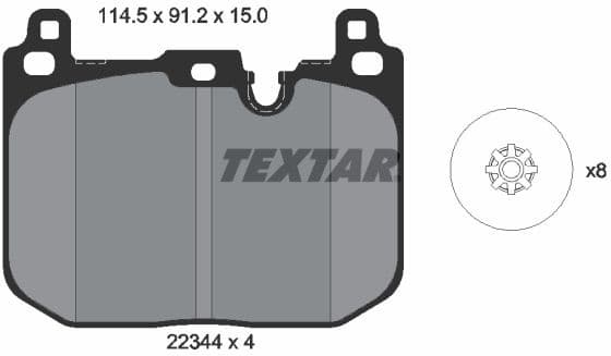 Brake Pad Set, disc brake 2234401