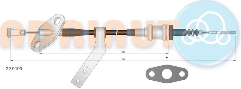 Cable Pull, clutch control 22.0103