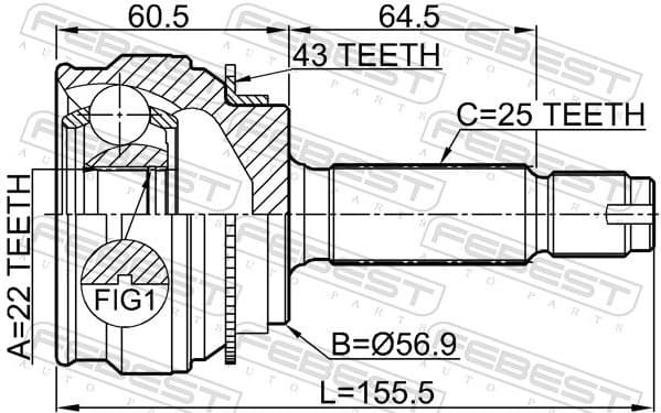 Joint Kit, drive shaft 0410-CSA43 - image 2
