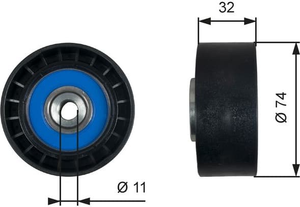 Deflection/Guide Pulley, V-ribbed belt FleetRunner™ T36518