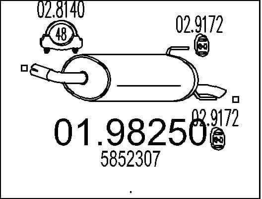 Rear Muffler 01.98250