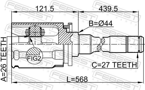 Joint Kit, drive shaft 1911-E70RH - image 2