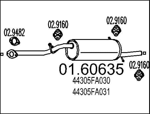 Rear Muffler 01.60635