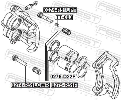Guide Bolt, brake caliper 0274-R51LOWF - image 2