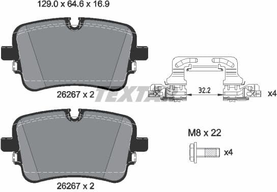 Brake Pad Set, disc brake Q+ 2626701