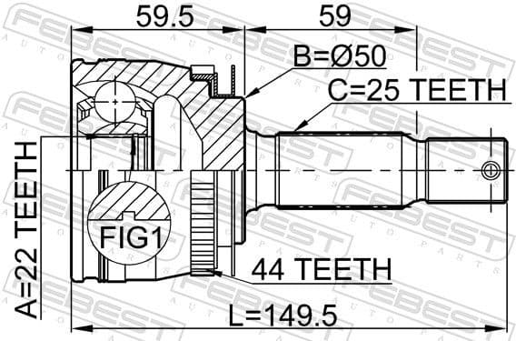 Joint Kit, drive shaft 2210-CER16A44 - image 2