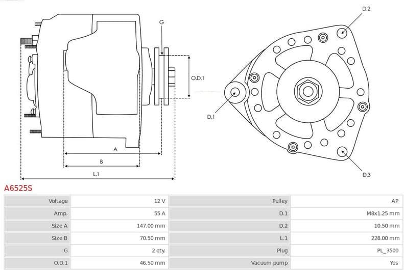 Alternator AS A6525S - image 5