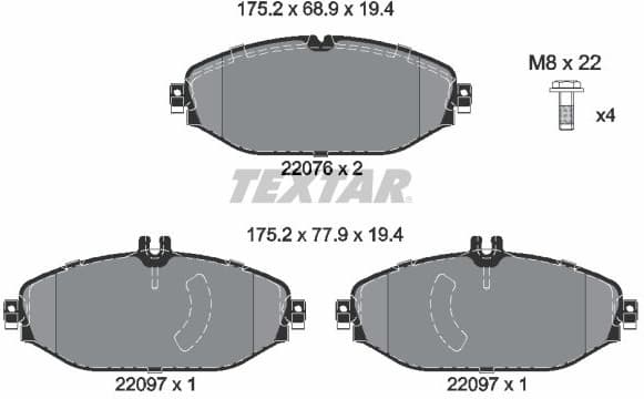 Brake Pad Set, disc brake Q+ 2207601