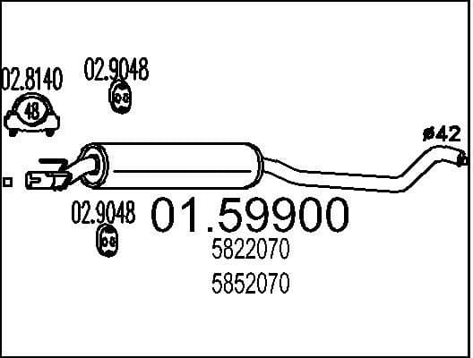 Centre Muffler 01.59900
