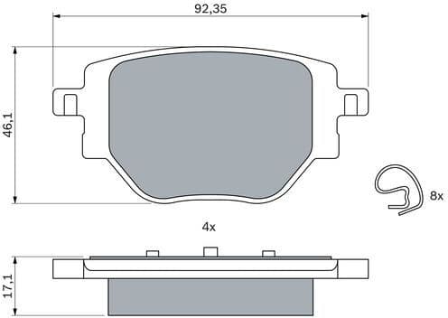 Brake Pad Set, disc brake 0 986 424 988 - image 5