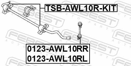 Repair Kit, stabiliser bush TSB-AWL10R-KIT - image 2