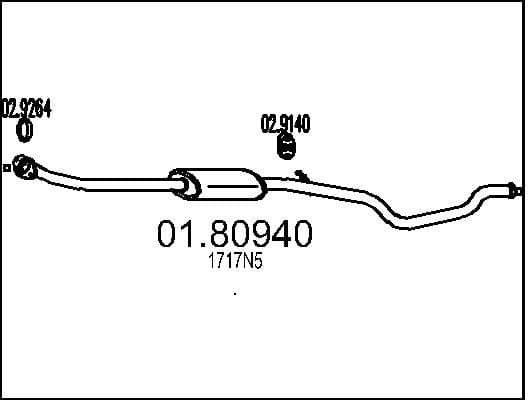 Centre Muffler 01.80940