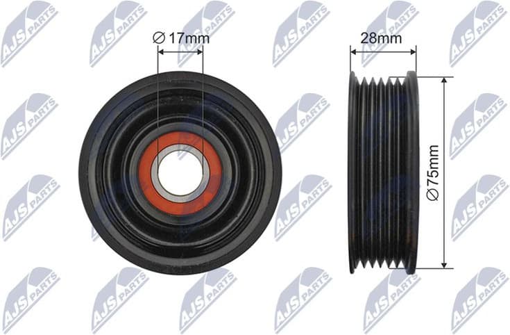 Tensioner Pulley, V-ribbed belt RNK-MZ-017