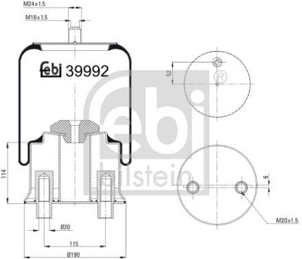Bellow, air suspension 39992