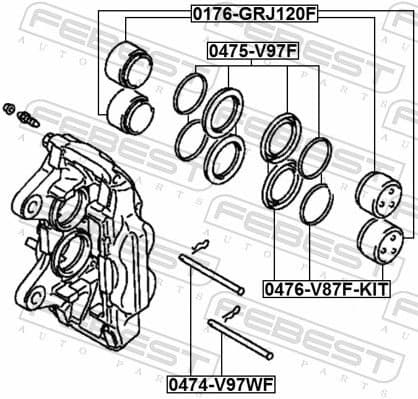 Guide Bolt, brake caliper 0474-V97WF - image 2