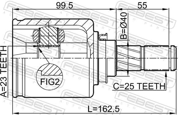 Joint Kit, drive shaft 0211-JP16 - image 2