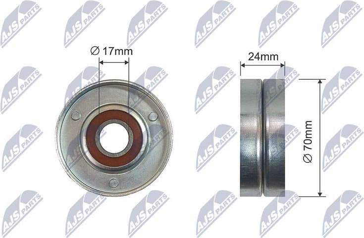 Tensioner Pulley, V-ribbed belt RNK-VW-007