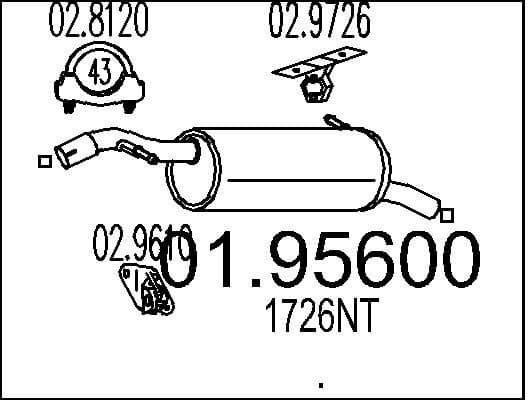 Rear Muffler 01.95600