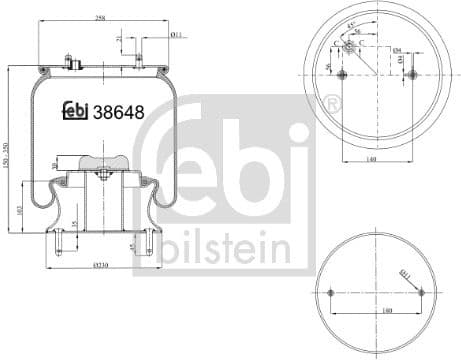 Bellow, air suspension 38648