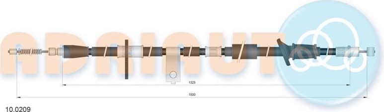 Cable Pull, parking brake 10.0209
