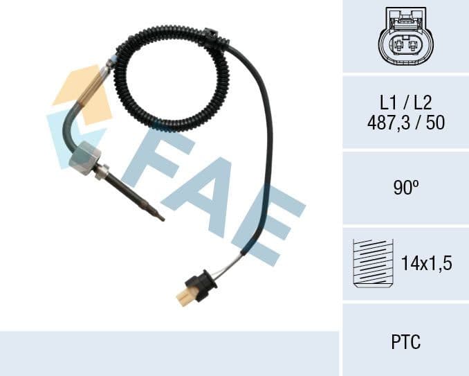 Sensor, exhaust gas temperature 68015