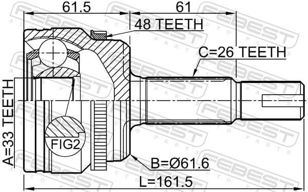 Joint Kit, drive shaft 0110-ASV50LA48 - image 2