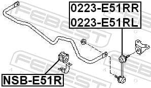 Link/Coupling Rod, stabiliser bar 0223-E51RL - image 2